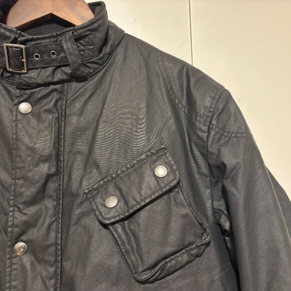 J Lindeberg Black British Millerain Waxed Cotton Field Jacket - Medium (Barbour) - Picture 5 of 13